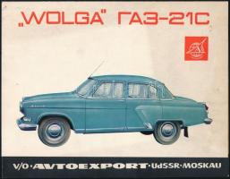 cca 1960 GAZ-21C Volga szovjet autó prospektusa, német nyelve.