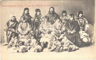 Types de la Russie du Nord. 80. / Far North (Russian) folklore. Phototypie Scherer, Nabholz & Co. (szakadás / tear)