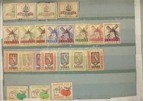 800 darabos érdekes magyar gyufacímke-gyűjtemény sok régivel mappában