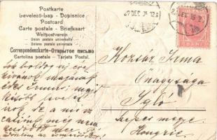 1906 La multi ani! / Romanian New Year greeting card. Emb. litho (EK)