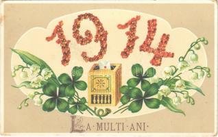1914 La multi ani! / Romanian New Year greeting card (EK)