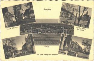 1944 Bonyhád, Perczel Mór utca, Horthy Miklós tér, látkép, Szent Imre herceg utca, autóbusz (EK)