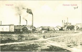 1908 Győr, Waggongyár, Magyar vagongyár és gépgyár. Berecz Viktor kiadása