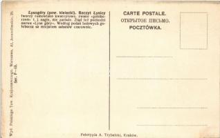 Lysogóry, Polskie Towarzystwo Krajoznawcze, Goloborze pod Szczytem Lysicy /  hikers with camera. Art...