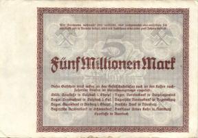 Német Birodalom/Weimari Köztársaság/ Rosenberg i. Oberpfalz/Eisenwerk-Gesellschaft 1923.7.28. 5000.0...