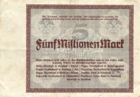 Német Birodalom/Weimari Köztársaság/ Rosenberg i. Oberpfalz/Eisenwerk-Gesellschaft 1923.7.28. 5000.0...