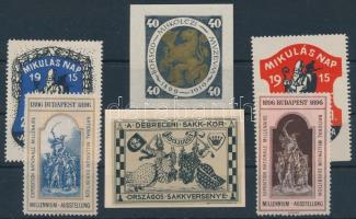 1896-1919 6 klf régi magyar levélzáró