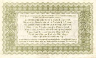 Német Birodalom/Weimari Köztársaság/ Rosenberg i. Oberpfalz/Eisenwerk-Gesellschaft 1923.10.20. 500.0...