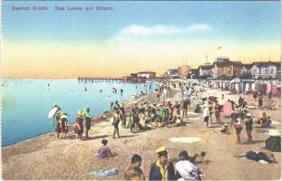 Grado, Das Leben am Strand / beach life, bathers. Verlag Emil Wokulat No. 16. (from postcard booklet)