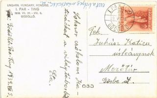 1939 Gödöllő, I. Pax-Ting leánycserkész világtalálkozó, magyar cserkész csapat felvonulása, Horthy M...