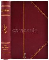 1913 Izraelita Magyar Irodalmi Társulat évkönyve. XXXVI. 1913. Bp., 1913., Franklin-ny., 442 p. Kora...