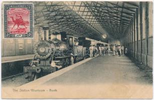 Khartoum, Khartum; Railway Station Khartoum-North, train. Editor M. Venieris photographer. TCV card (r)