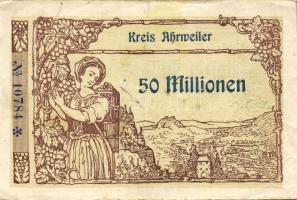 Német Birodalom/Weimari Köztársaság/Ahrweiler 1923.7.5. 50.000.000M T:II/III+