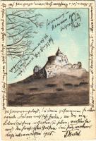 1935 Várjeszenő, Jeszenő, Jasenov (Homonna); Jeszenői vár. Saját kézzel festett / Jasenovsky hrad / castle. Hand-painted