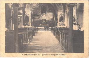 1927 Resicabánya, Resicza, Recita, Resita; Római katolikus plébánia templom, belső / Catholic church, interior (EB)