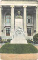 1915 Nagyvárad, Oradea; Szigligeti színház, Szigligeti Ede szobor. Benkő Artur kiadása / theatre, statue, monument (kopott sarkak / worn corners)