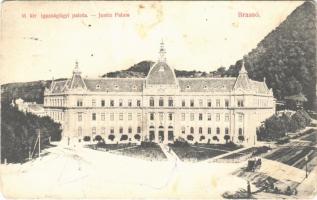 1915 Brassó, Kronstadt, Brasov; M. kir. igazságügyi palota. Herz-féle könyvnyomda kiadása / Palace of Justice (fa)