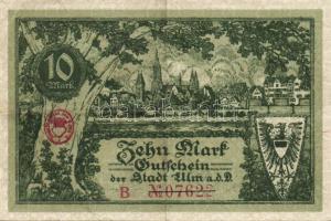 Német Birodalom/Császárság/Ulm 1918.10.22. 10M hivatalos érvénytelenítéssel T:II