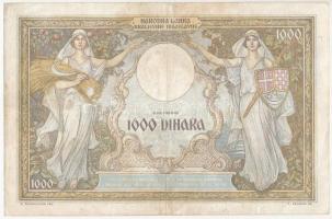Jugoszlávia 1931. 1000D T:III ly.
Yugoslavia 1931. 1000 Dinara C:F holed
Krause P#29
