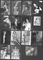 cca 1970 15 db erotikus fotó, 6x8 cm és 9,5x6,5 cm közötti méretekben