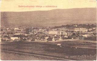 1908 Székelyudvarhely, Odorheiu Secuiesc; látkép a Reáliskolával. W. L. (?) 684. Sterba Ödön kiadása / general view, school (EK)