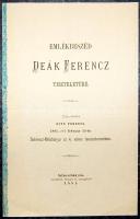 1881 Emlékbeszéd Deák Ferenc tiszteletére Selmecbányán