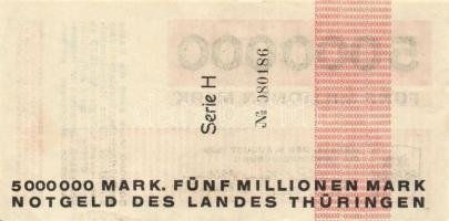 Német Birodalom/Weimari Köztársaság/Thüringen/Landesregierung, Weimar 1923.8.9. 5000.000M T:I- Széle...