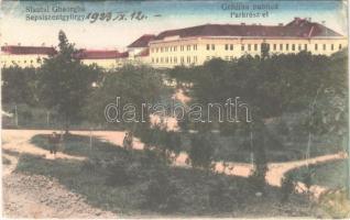 1923 Sepsiszentgyörgy, Sfantu Gheorghe; Gradina publica / park. Benkő Mór kiadása / park (szakadás / tear)