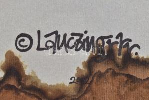 Jelzés nélkül: Bla-Bla. Tűzzománc, farostban, fa keretben 8x8 cm