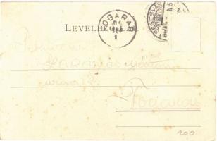 1899 Segesvár, Schässburg, Sighisoara; Albert-Haus / Albert-ház fiúinternátus, Óratorony. Fritz Teut...