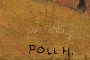 Poll jelzéssel: Villakert. Olaj, vászon. 47x63 cm Keretben