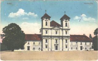 1915 Arad, Vártemplom. Vasúti Levelezőlapárusítás 44. sz. / castle church (kopott sarkak / worn corners)