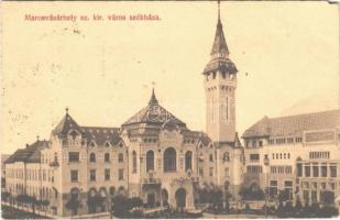1913 Marosvásárhely, Targu Mures; Városháza. Porjes S. Sándor kiadása / town hall (EM)