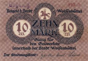 Német Birodalom/Weimari Köztársaság/Wolfenbüttel 1923.11. 5M, 10M hivatalos érvénytelenítéssel T:II,...