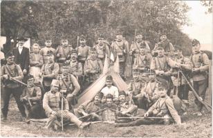 1912 3. Zug 6. Komp. / Osztrák-magyar katonák csoportja / Austro-Hungarian K.u.K. military, group of soldiers. Josef Richter (Leitmeritz an der Elbe) photo