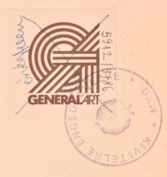 Victor Vasarely (1908-1997): Geometrikus kompozíció . Szitanyomat, papír, jelzett és számozott (77/9...