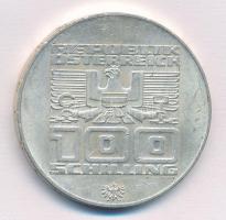 Ausztria 1976. 100Sch Ag "Innsbruck - XII. téli olimpia / Síelő" T:1- Austria 1976. 100 Sc...