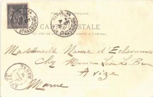 France & Russie. Septembre 1901 / Franco-Russian Alliance, art postcard (fl)