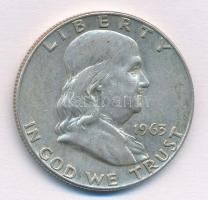 Amerikai Egyesült Államok 1963. 1/2$ Ag Franklin T:2,2- USA 1963. 1/2 Dollar Ag Franklin C:XF,VF Krause KM#199
