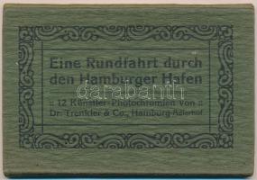 Hamburg, Eine Rundfahrt durch den Hamburger Hafen. 12 Künstler Photochromien von Dr. Trenkler & Co., Hamburg-Adlerhof / - 12 pre-1945 postcards in postcard booklet