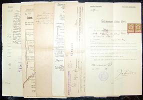cca 1900-1944 14 db többségben okmánybélyeges irat