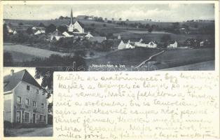 1938 Neukirchen am Inn (Neuburg am Inn), general view, church, shop