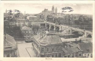 1931 Kolín, general view, bridge, restaurant