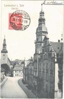 1928 Kamienna Góra, Landeshut in Schlesien; Obertor / street view. TCV card