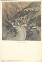 Hochfinstermünz, Finstermünz (Nauders, Tirol); general view. Verlag v. S. Pötzelberger No. 12. artist signed (EK)