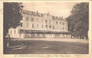 1937 Pougues-les-Eaux, Hotel du Parc Relais Bleu / hotel, park (tiny tear)