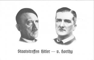 1938 Staatstreffen Hitler - von. Horthy; Verlag O. Struck + So. Stpl