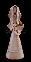 A. Massida CA kaliforniai női figura, mázas kerámia, jelzett, hibátlan, m: 17 cm / A. Massida CA, US-American signed pottery figurine, in good condition, m: 17 cm