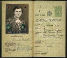 1938 Magyar Királyság fényképes útlevél, Hódmezővásárhelyi rendőr kapitányság által kiállítva