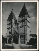 cca 1930-1940 Jáki templom, hátoldalon feliratozott sajtófotó, 17×13 cm